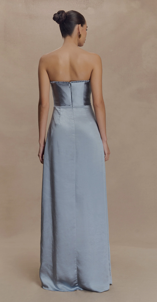 Meshki - Robe Larissa Satin Bleu - T34 - P0030