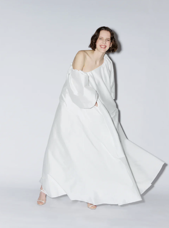 GEORGETTE - Bernadette - Nathalie One-Shoulder Wedding Dress - G011