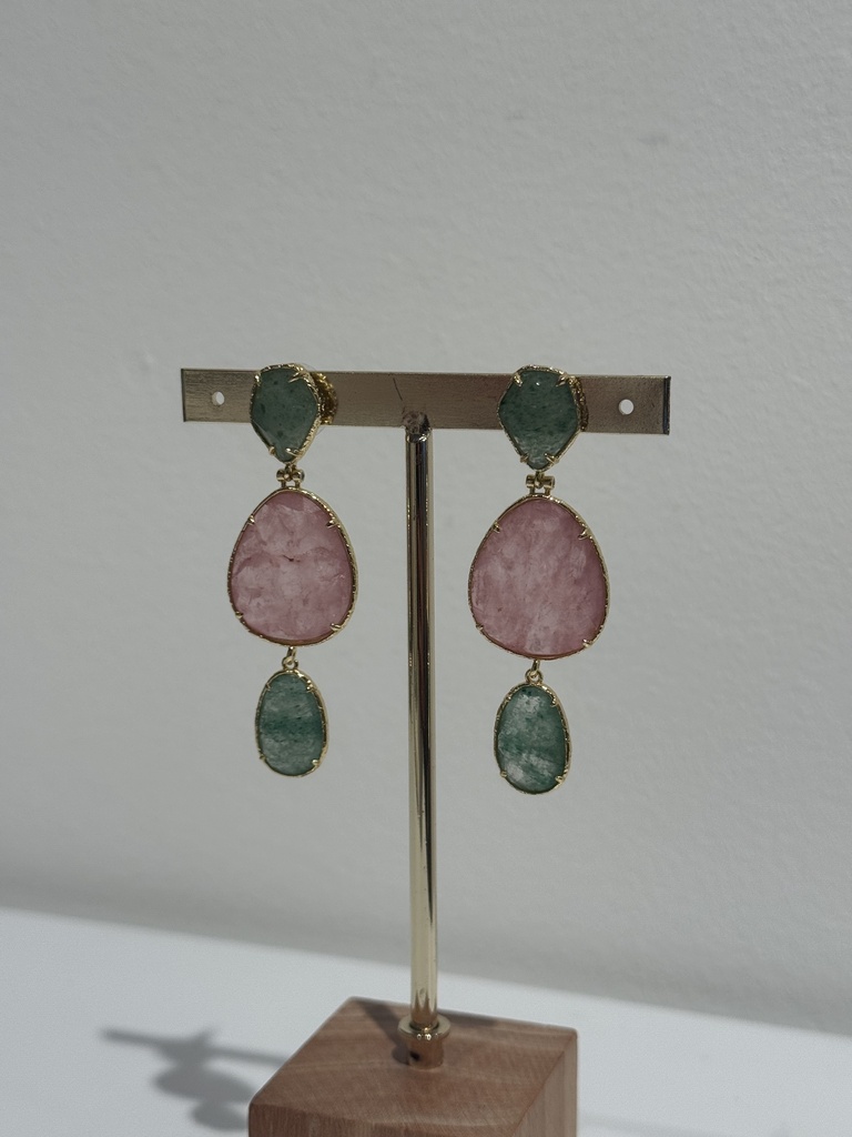 BO - Pendantes Rose/Verte - Collection PAL 