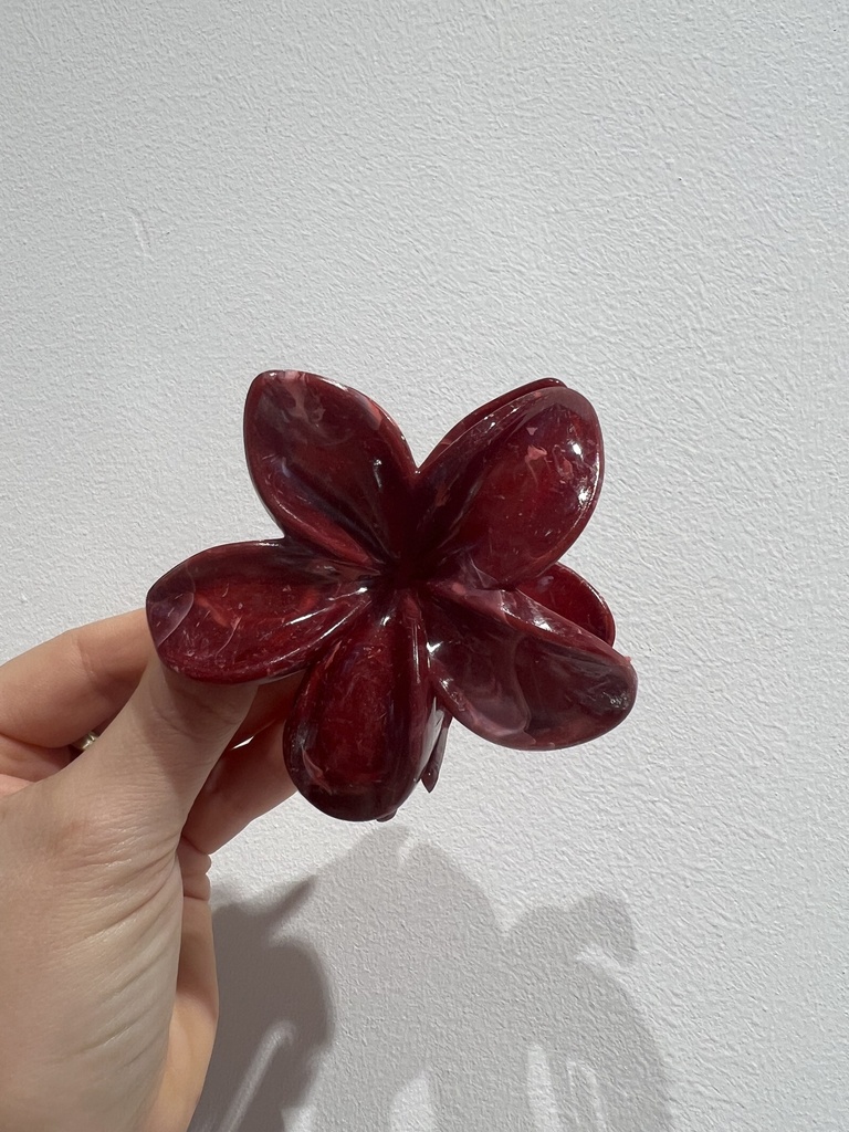 Pince à cheveux Fleur burgundy