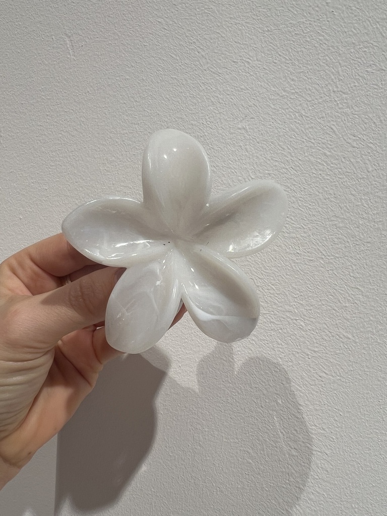 Pince à cheveux Fleur blanche