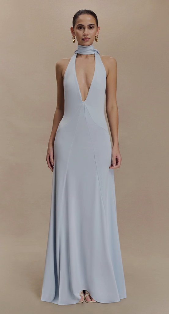 MESHKI - Robe Juliet Maxi Bleu - T36 - P0032