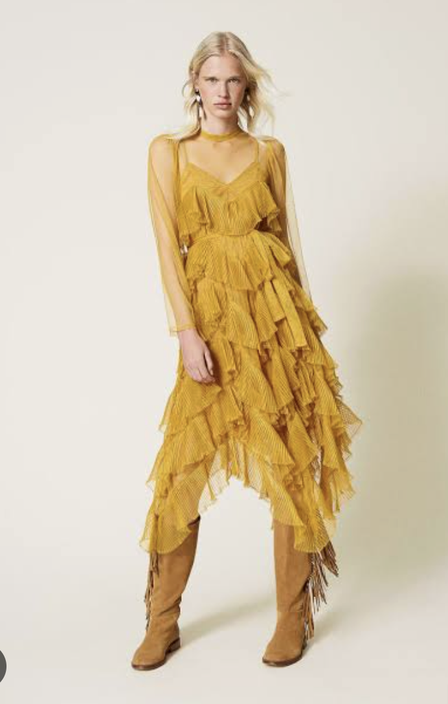TWIN SET - Robe Midi en tulle - T36 - P0091