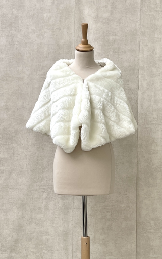 Veste fourrure blanche  - C01827