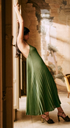 Sezane - Robe Midi verte - T40 - C03604
