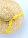 T&O CONCEPT - Chapeau en paille à ruban jaune - A553