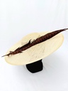 T&O CONCEPT - Chapeau naturel plume brune  - A643