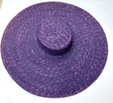 T&O CONCEPT - Chapeau de paille Bleu foncé- A686