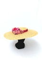 T&O CONCEPT - Chapeau Paille Large Mauve clair - A558