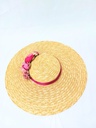 T&O CONCEPT - Chapeau Paille Large Mauve clair - A558