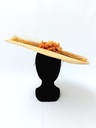 T&O CONCEPT - Chapeau naturel fleurs jaunes - A561
