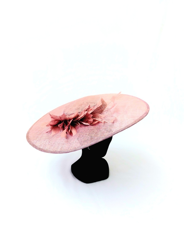 T&O CONCEPT - Chapeau Mauve avec plumes - A707