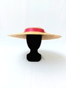 T&O CONCEPT - Chapeau paille large fleurs fuchsia - A557