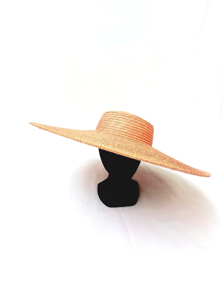 T&O CONCEPT - Chapeau de paille Rose - A688