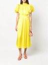 ROTATE - Robe mi-longue blanche fleurie - C03617