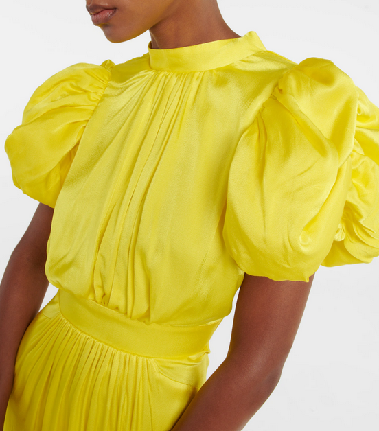 ROTATE - Robe mi-longue blanche fleurie - C03617