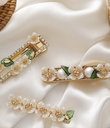 LOC - Barrette 3 fleurs N1 - A1299