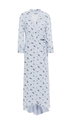 GANNI Robe porte-feuille fleur bleue - 1051