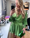 ZIMMERMAN Robe porte-feuille verte soie - 1372