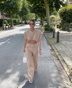 ATELIER MARGO Jumpsuit beige trou à l'avant - 1391