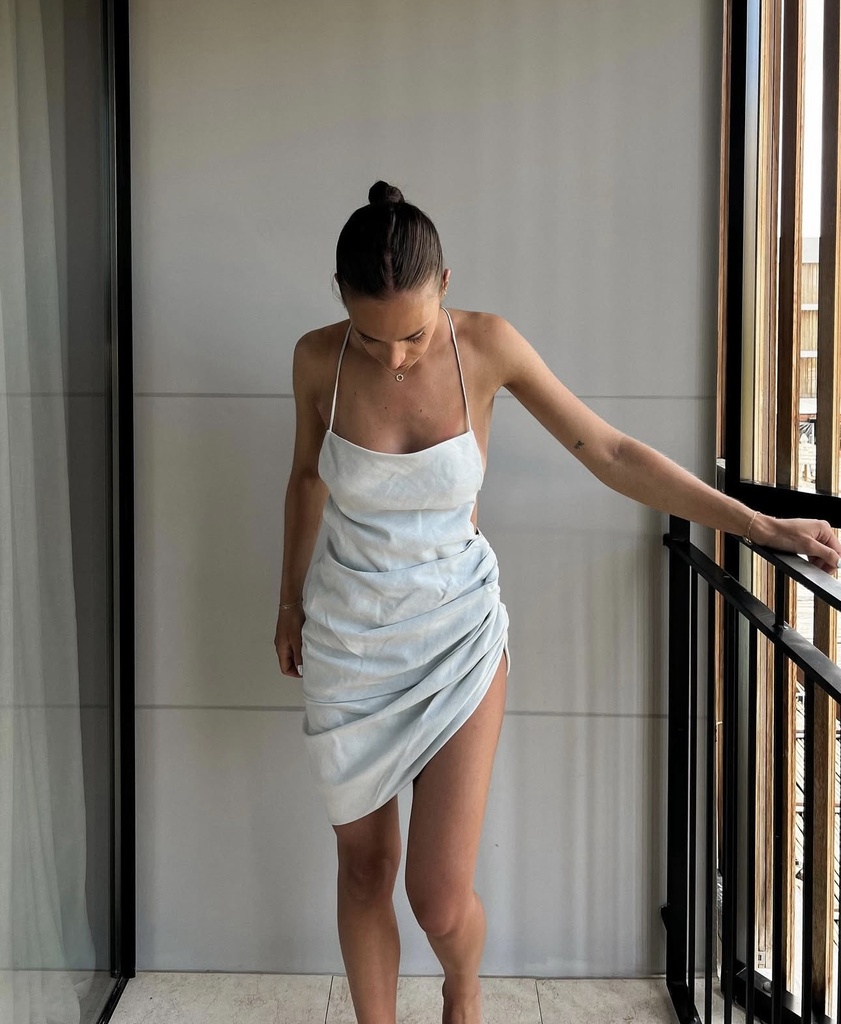 JACQUEMUS Robe bleue ciel julie - 1075