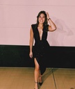 Robe Midi noire sequins  - T38 - C03302