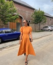 ROTATE Robe orange dos nus - 1214