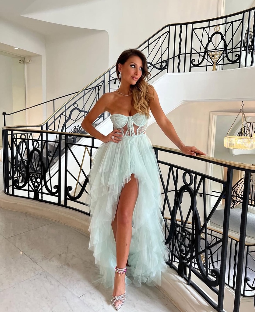 FOR LOVE AND LEMONS Robe bustier turquoize - 1045