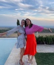LES JUMELLES Robe Grace Kelly, rouge et rose - 1091