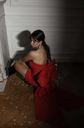 REBECCA VALENCE - Robe bustier noeud rouge - Collection Milky -