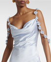 SELF PORTRAIT - Robe light blue flowers - Collection Milky - 
