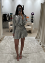 ANIYE BY - Robe Mini sequins argent - T36 - C03004