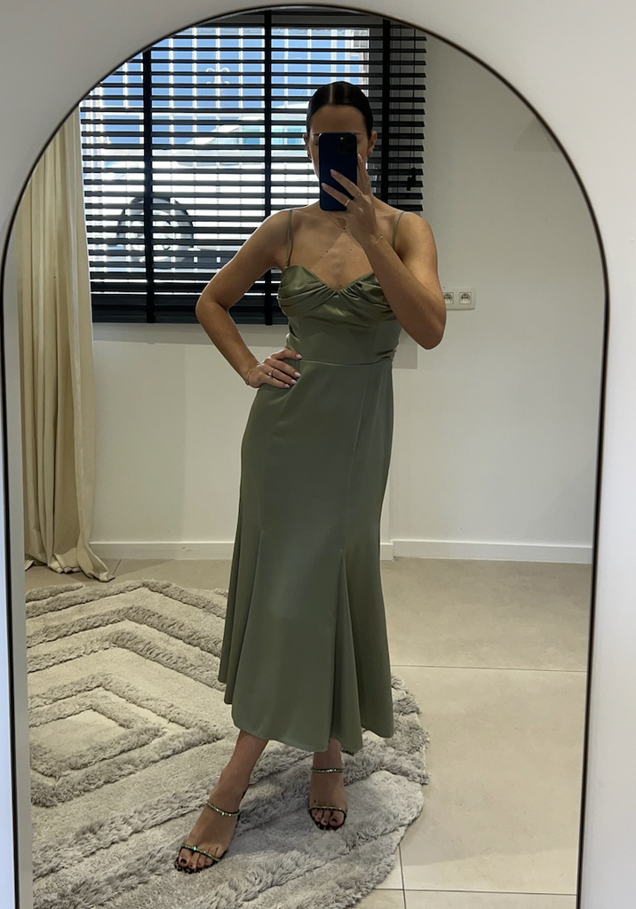 REFORMATION  - Robe verte sauge - Collection Milky - 1426