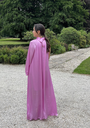 EIKO Maxi dress rose unimanche soie - 1382
