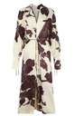 EIKO Kimono blanc cassé, fleurs bordeaux - 1516