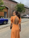 ROTATE Robe orange dos nus - 1214