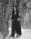 PIA B robe noire à franges - 1164