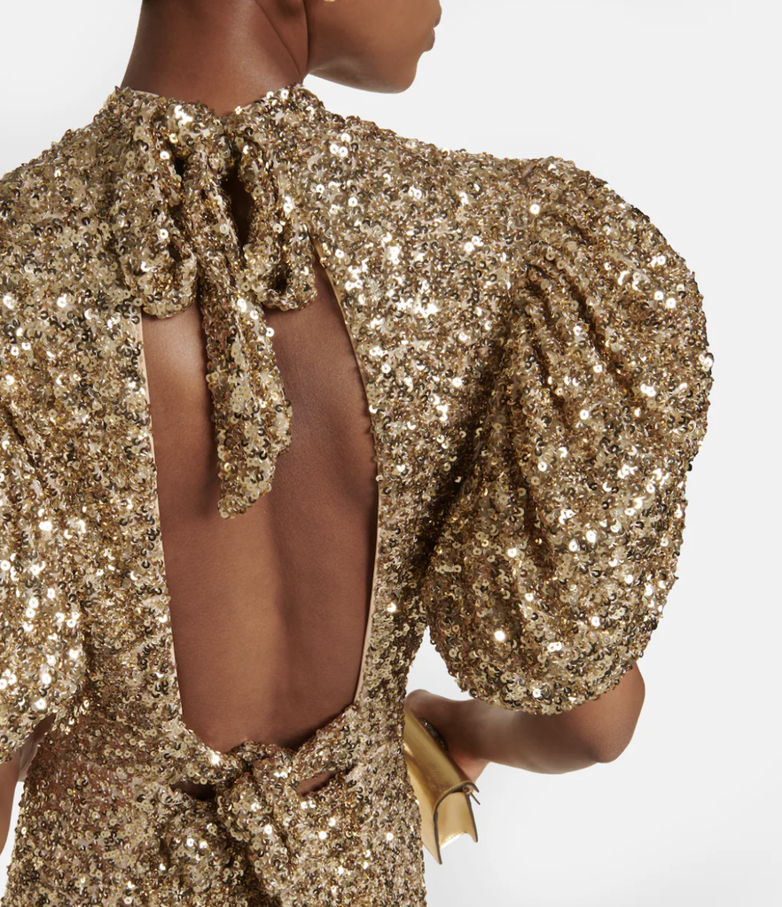 ROTATE - Robe longue sequin gold - Collection Milky -  1429