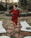 NBD robe courte bordeaux - Collection Milky - 1432