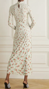 RABANNE- Robe blanche imprimé fleurie -C01124