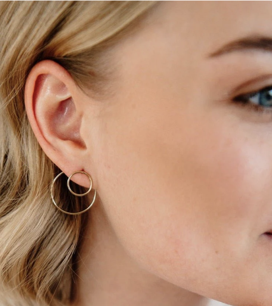 Aurore Havenne - Boucles d'oreille Double Circle Silver  (copie)