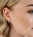 Aurore Havenne - Boucles d'oreille Double Circle Silver  (copie)