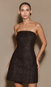 Robe Gala en tweed noir- C01139