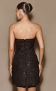 Robe Gala en tweed noir- C01139