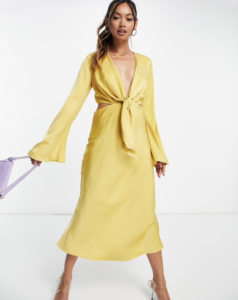ASOS Robe jaune cut-out - C01145