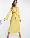 ASOS Robe jaune cut-out - C01145