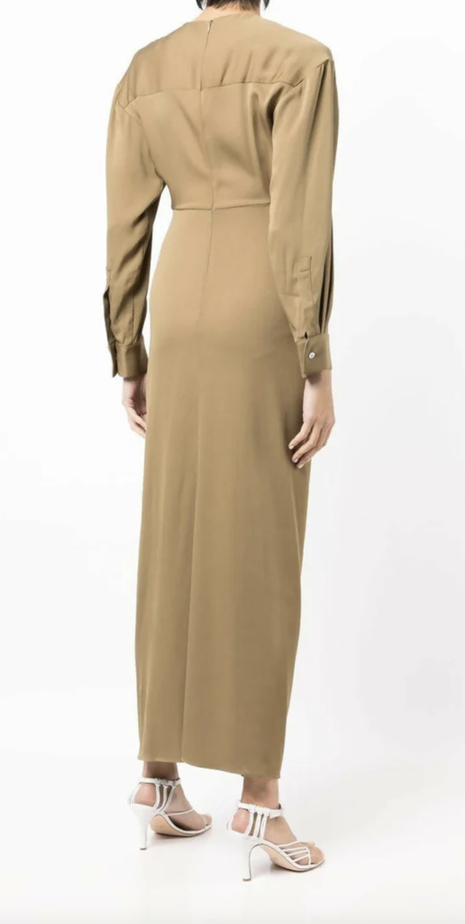 CHRISTOPHER ESBER - Robe Longue Olive - C03221