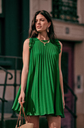SEZANE - Robe courte verte PHILIPPINE - C02646