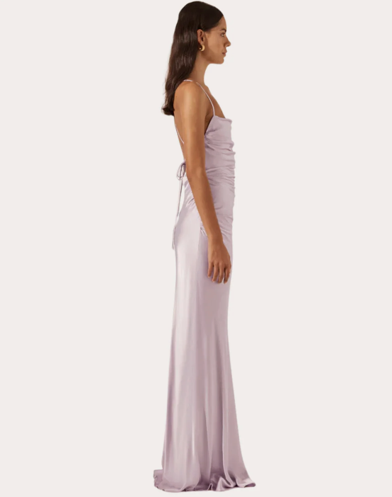 GEORGETTE - La Lune Cross Back Maxi Dress Lila - T34 - G018