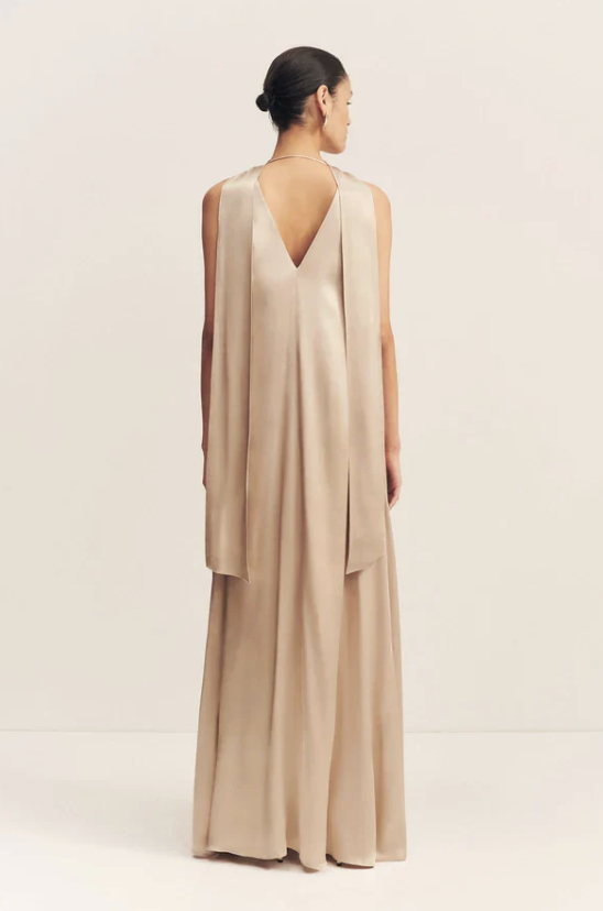 GEORGETTE - Panelled Maxi Dress With Scarf - Shona Joy - T34 - G024